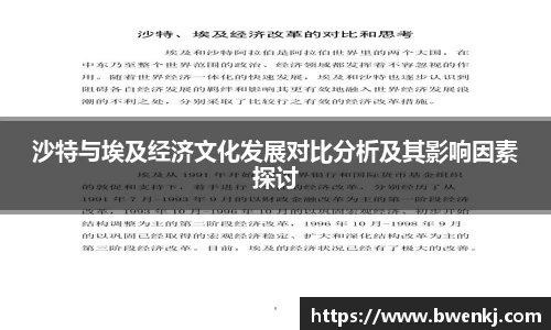 沙特与埃及经济文化发展对比分析及其影响因素探讨